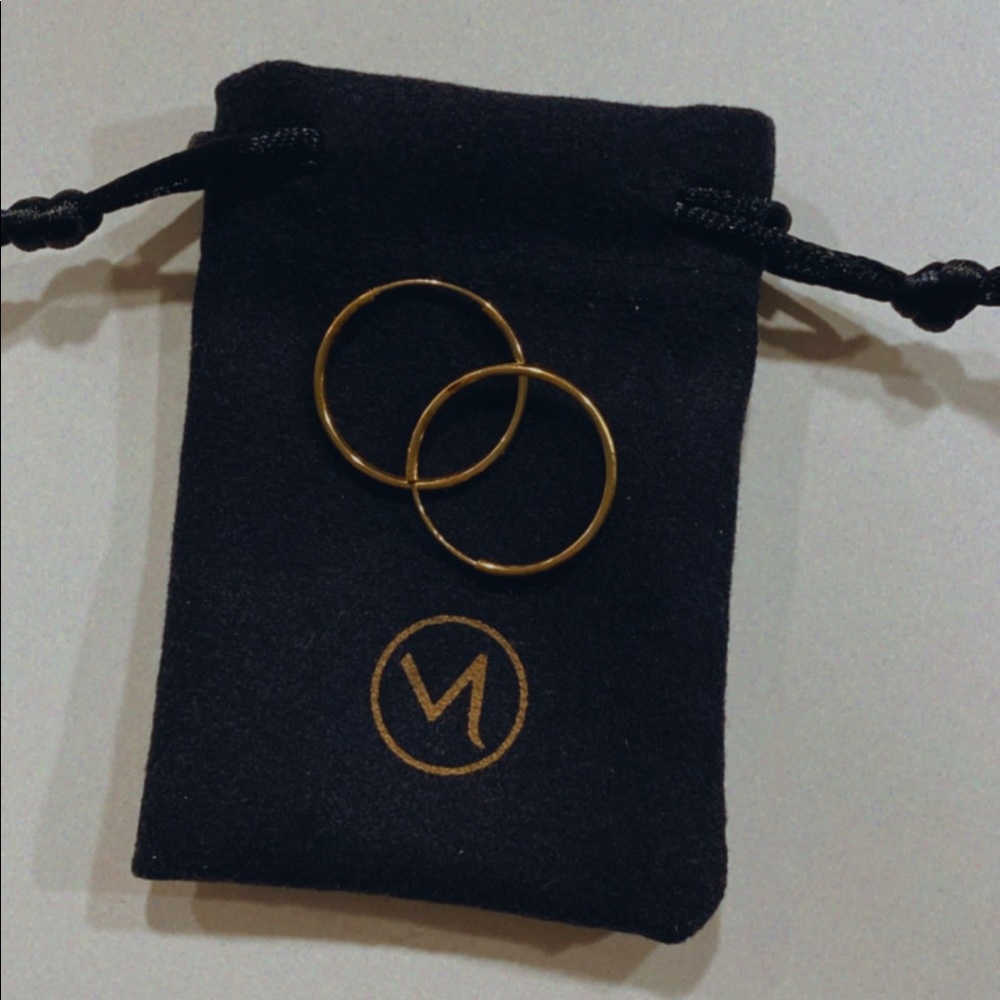 Mejuri fine golden hoops - practically unworn